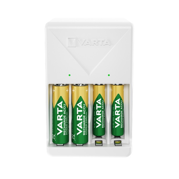 Elemtöltő, AA/AAA, 4x2100 mAh AA, VARTA "Plug"