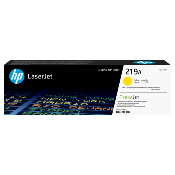 HP Toner (219A) W2192A sárga 1200/oldal 3302/3202 Eredeti