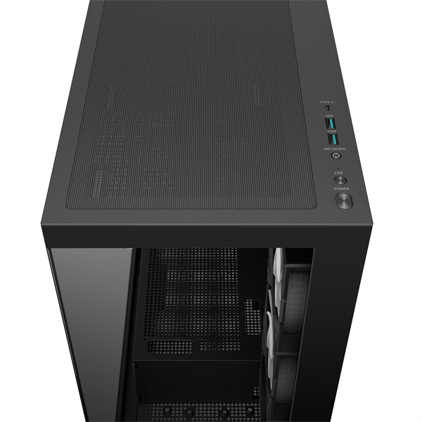DeepCool CG580 4F   ablakos 4x12cm A-RGB BTF  ATX Számítógépház  Fekete