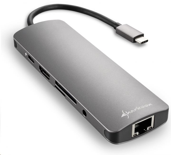 Sharkoon Combo univerzális Type-C dokkoló sötétszürke (4044951026739)