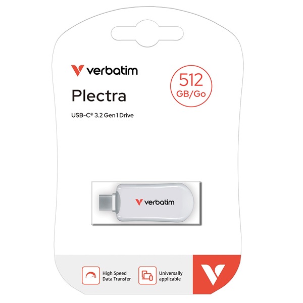 Verbatim 512GB Plectra USB3.2 Pendrive Fehér