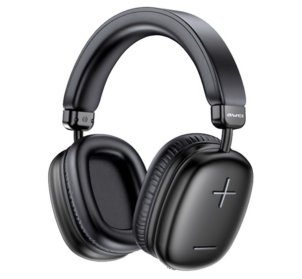 Awei AT6 bluetooth fejhallgató SZTEREO (v5.4, mikrofon, kártyaolvasó, 3.5mm jack aljzat) FEKETE (AT6_B)