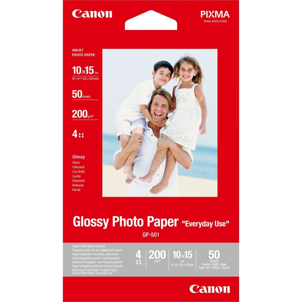 Canon 0775B081 GP-501 fényes fotópapír 10x15cm 50 lap 200g Canon 0775B081 GP-501 fényes fotópapír 10x15cm 50 lap 200g