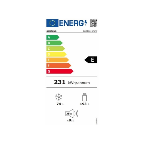 Samsung BRB26615EWW/EF HŰTŐ ALULFAGYASZTÓS BEÉPÍTHETŐ