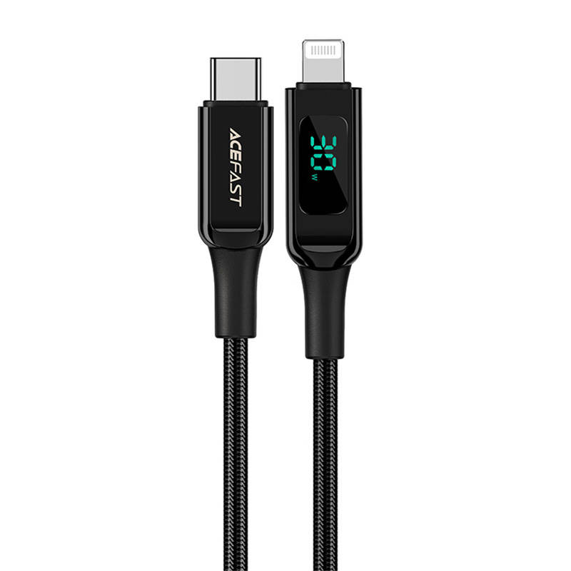 Cable USB-C to Lightning Acefast C6-01, 1.2m (black) Cable USB-C to Lightning Acefast C6-01, 1.2m (black)