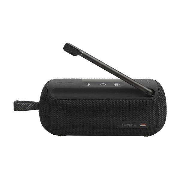 JBL Tuner 3 fekete hordozható Bluetooth FM/DAB rádiós hangszóró