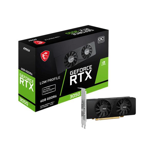 MSI PCI-Ex16x nVIDIA RTX 3050 LP 6GB DDR6 OC Videokártya MSI PCI-Ex16x nVIDIA RTX 3050 LP 6GB DDR6 OC Videokártya