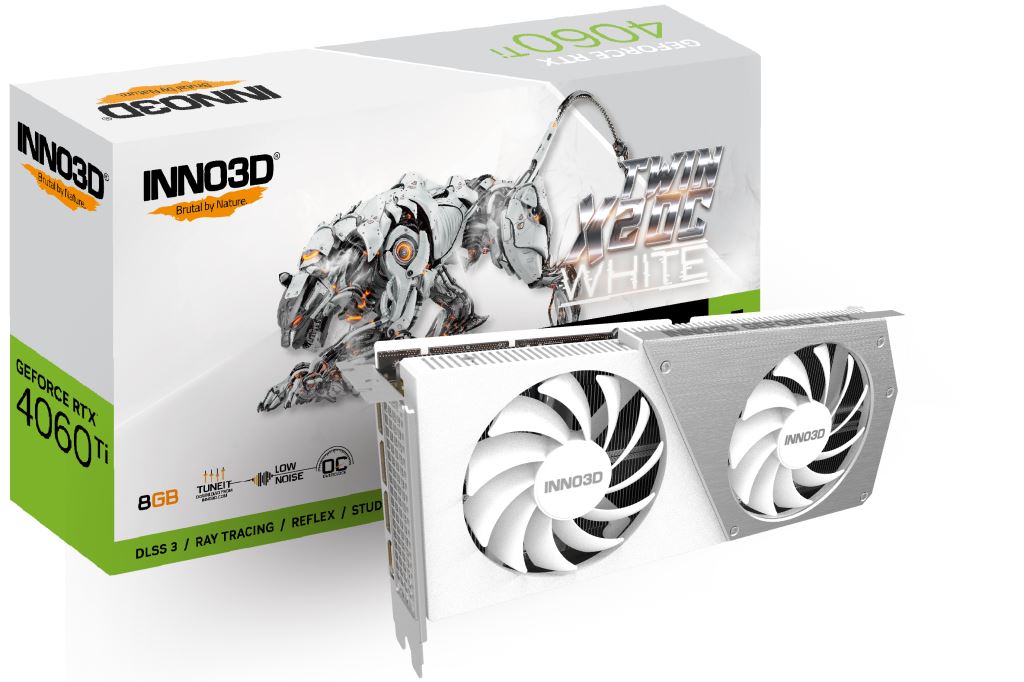 Inno3D GeForce RTX 4060 Ti 8GB DDR6 Twin X2 OC White