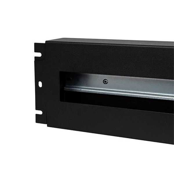 Stalflex 19" 3U DIN sínes fedeles kismegszakító tartó fekete (VDP19-3U-G)