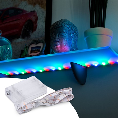 Family Decor 55885 LED SZALAG - SZÍNES - 1 M - 3 X AA ELEMES Family Decor 55885 LED SZALAG - SZÍNES - 1 M - 3 X AA ELEMES