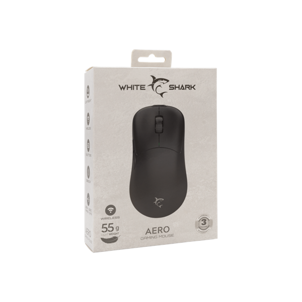 WHITE SHARK AERO-B WGM-5015B gamer egér  fekete