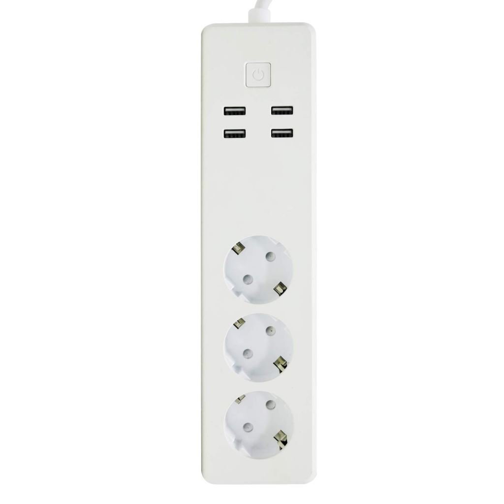 Woox Smart Home Okos Elosztó 3 Schuko + 4 USB fehér (R4028)