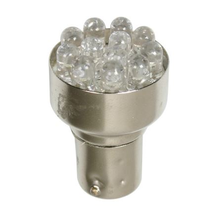Lampa 24V BAY15D (P21/5W) 12 LED dióda, fehér színű (0198318)