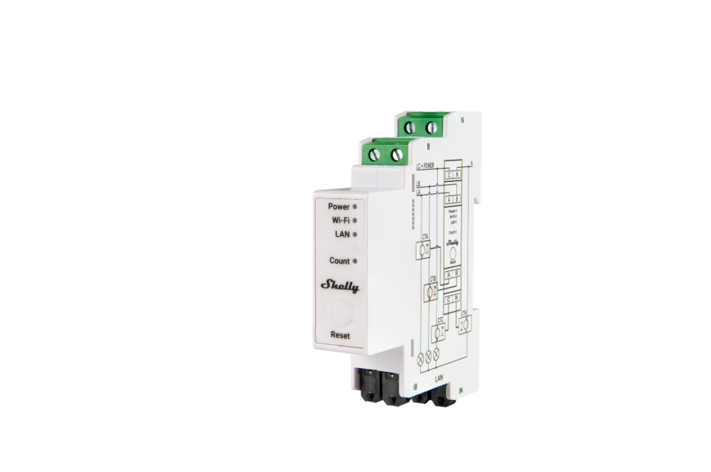 Shelly Pro 3EM 120A 3 fázisú Wifi-s fogyasztásmérő (SHELLY-PRO3EM-120)
