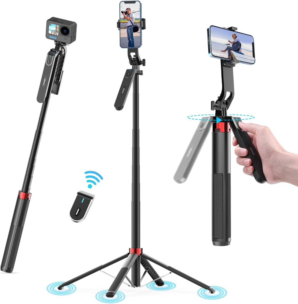 Ulanzi MA09 v2 selfie állvány  monopod telefonokhoz  bluetooth kioldó  180cm max magasság