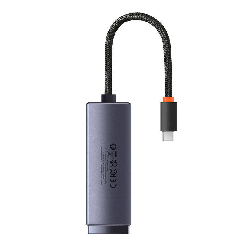 Baseus Lite Series USB-C–RJ45 hálózati adapter (szürke)