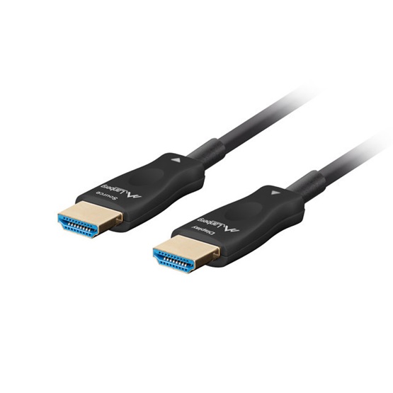 Lanberg HDMI (M/M) v2.1 kábel 20 m, optikai, fekete, AOC
