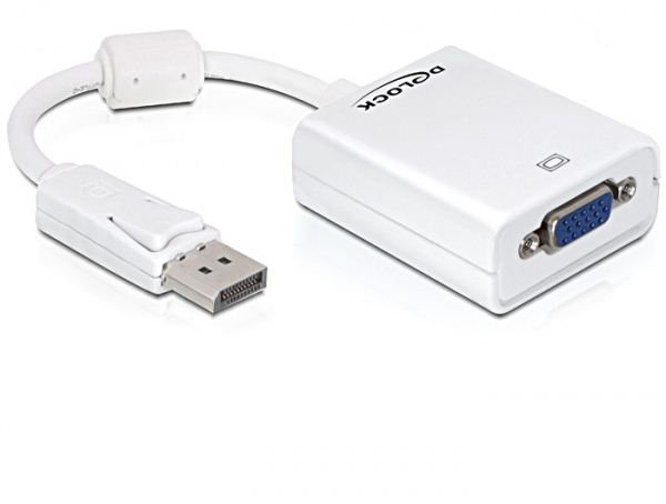 Delock DL61766 Displayport male -> VGA 15tűs female adapter Delock DL61766 Displayport male -> VGA 15tűs female adapter