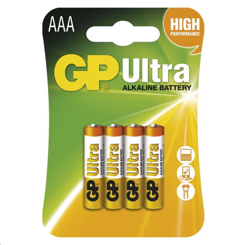 GP Ultra Alkáli AAA elem (4db / csomag) (B1911) GP Ultra Alkáli AAA elem (4db / csomag) (B1911)