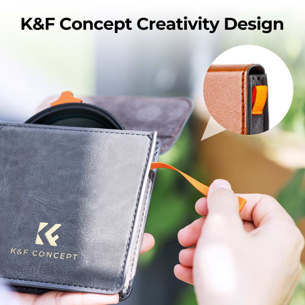 K&F Concept NANO-X Slim, HD, VARIO ND 2-400 változtatható szürkeszűrő, vízlepergető, karcálló, 52mm