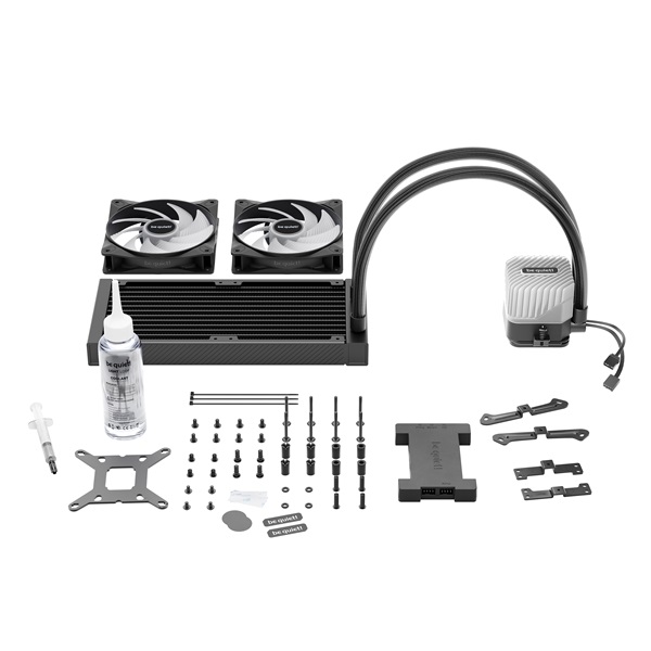 Be Quiet! CPU Water Cooler  LIGHT LOOP 240mm Black  2x120mm csatlakozó: 3pin cső hossza: 400mm  fekete 