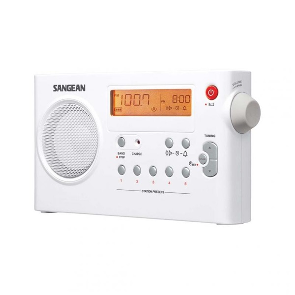 Sangean PR-D7PACKAGE W hordozható szintézeres AM/FM fehér táskarádió Sangean PR-D7PACKAGE W hordozható szintézeres AM/FM fehér táskarádió
