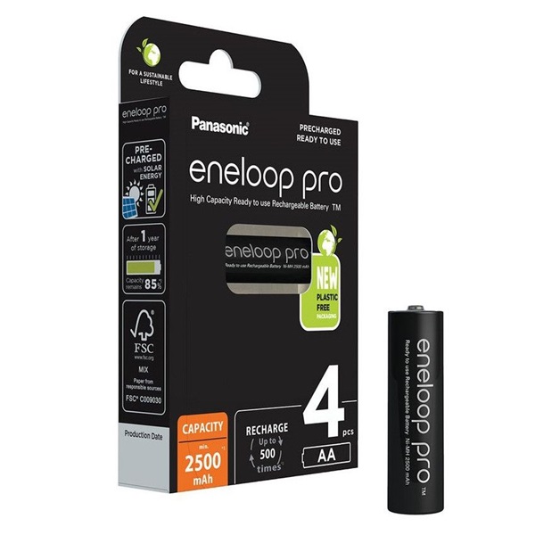 Panasonic Eneloop Pro 1.2V AA 2500mAh akku (4db) (BK3HCDE-4BE-N)