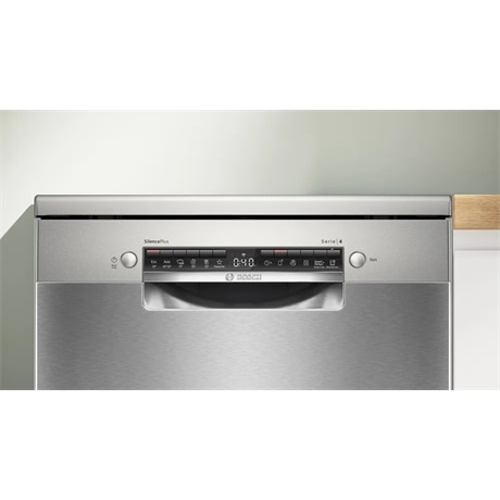 Bosch SMS4ECI26E inox, szabadonálló, programok száma:6, 14 terítékes mosogatógép