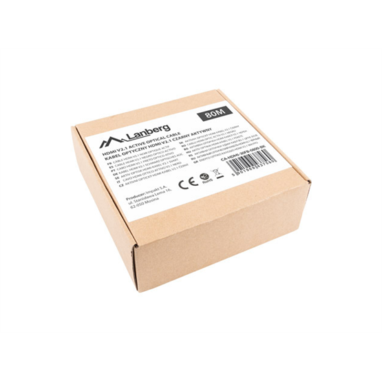 Lanberg HDMI v2.1 M/M 8K@60Hz DSC használatával, összekötő AOC kábel - 80 m