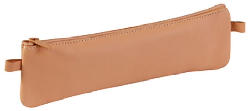 Clairefontaine lapos bőr tolltartó 22x6cm barna (P0016-0551)