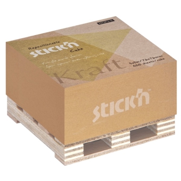 Stick`N KraftCube 76x76mm 400lap barna öntapadó jegyzettömb Stick`N KraftCube 76x76mm 400lap barna öntapadó jegyzettömb