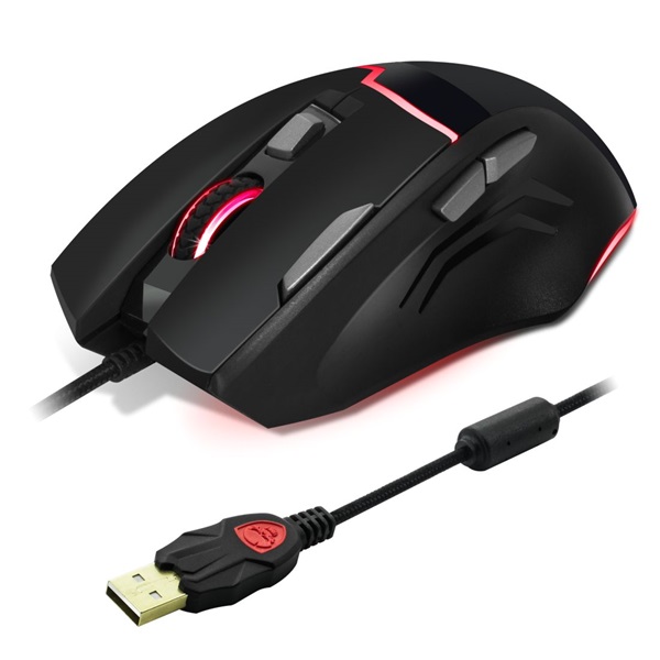 Spirit of Gamer Elite-M10 USB 4000DPI fekete gamer egér + egérapad