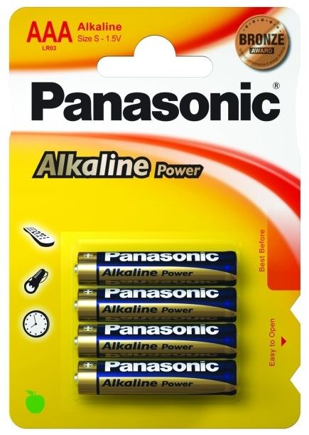 Panasonic 1.5V Alkáli AAA ceruza elem Alkaline Power (4db / csomag) (LR03APB/4BP) Panasonic 1.5V Alkáli AAA ceruza elem Alkaline Power (4db / csomag) (LR03APB/4BP)