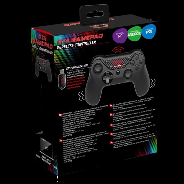 Advance Gamepad Vezeték Nélküli  GTA Gamepad  USB Fekete-piros 