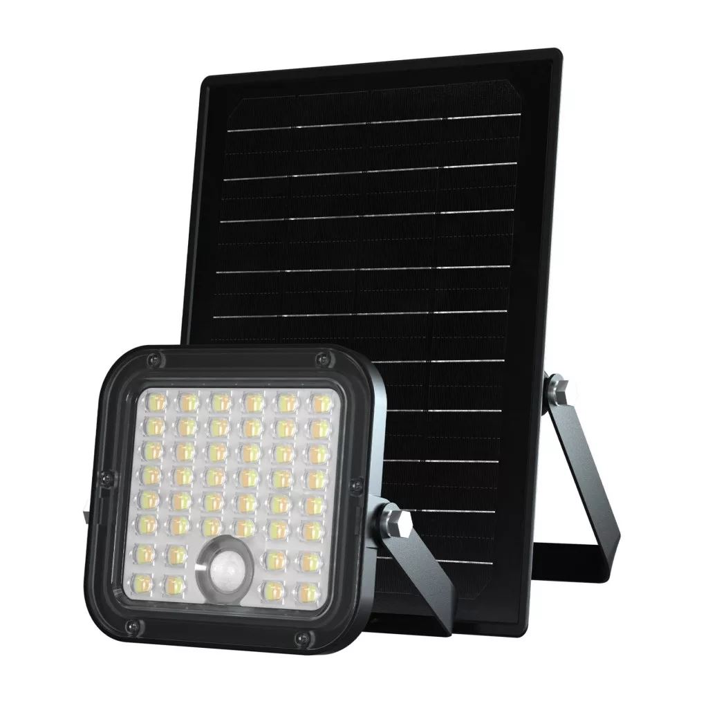 Home FLP1500SOLAR szolár paneles LED reflektor, PIR mozgásérzékelő, 1500 lumen, 88 db SMD LED IP65