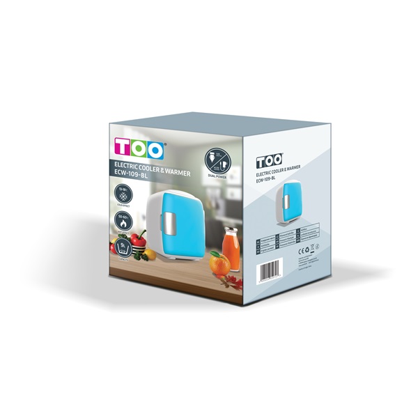 TOO ECW-109-BL fagyasztó nélküli mini hűtő fehér-kék