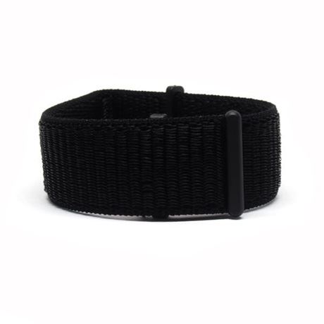 Mybandz tépőzáras szövet óraszíj 20mm, fekete (20SKU1586)