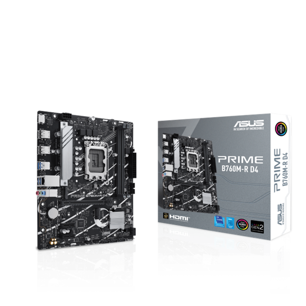 ASUS S1700 PRIME B760M-R D4 INTEL B760 mATX Alaplap