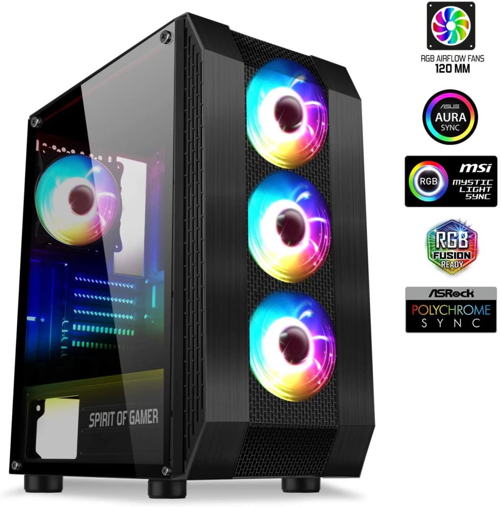 Spirit Of Gamer Rogue VI táp nélküli ablakos ház fekete (8003RA)