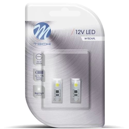 M-Tech T10 LED P 2x5050 SMD Can-Bus fehér színű pár (72LB301W)