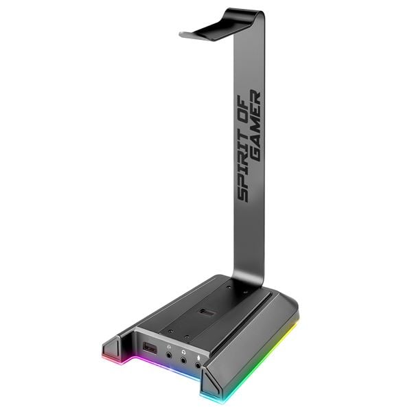 Spirit of Gamer SENTINEL 7.1 fejhallgató állvány beépített USB Hubbal és hangkártyával fekete (SOG-STD5) Spirit of Gamer SENTINEL 7.1 fejhallgató állvány beépített USB Hubbal és hangkártyával fekete (SOG-STD5)