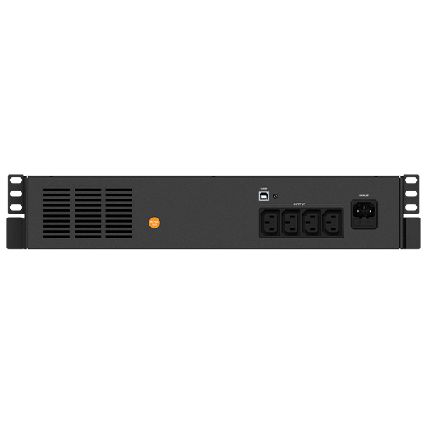 NJOY 800VA   Code 600  4 IEC C13 line-interaktív  USB menedzsment szoftver  LCD kijelző  2U rack Szünetmentes 
