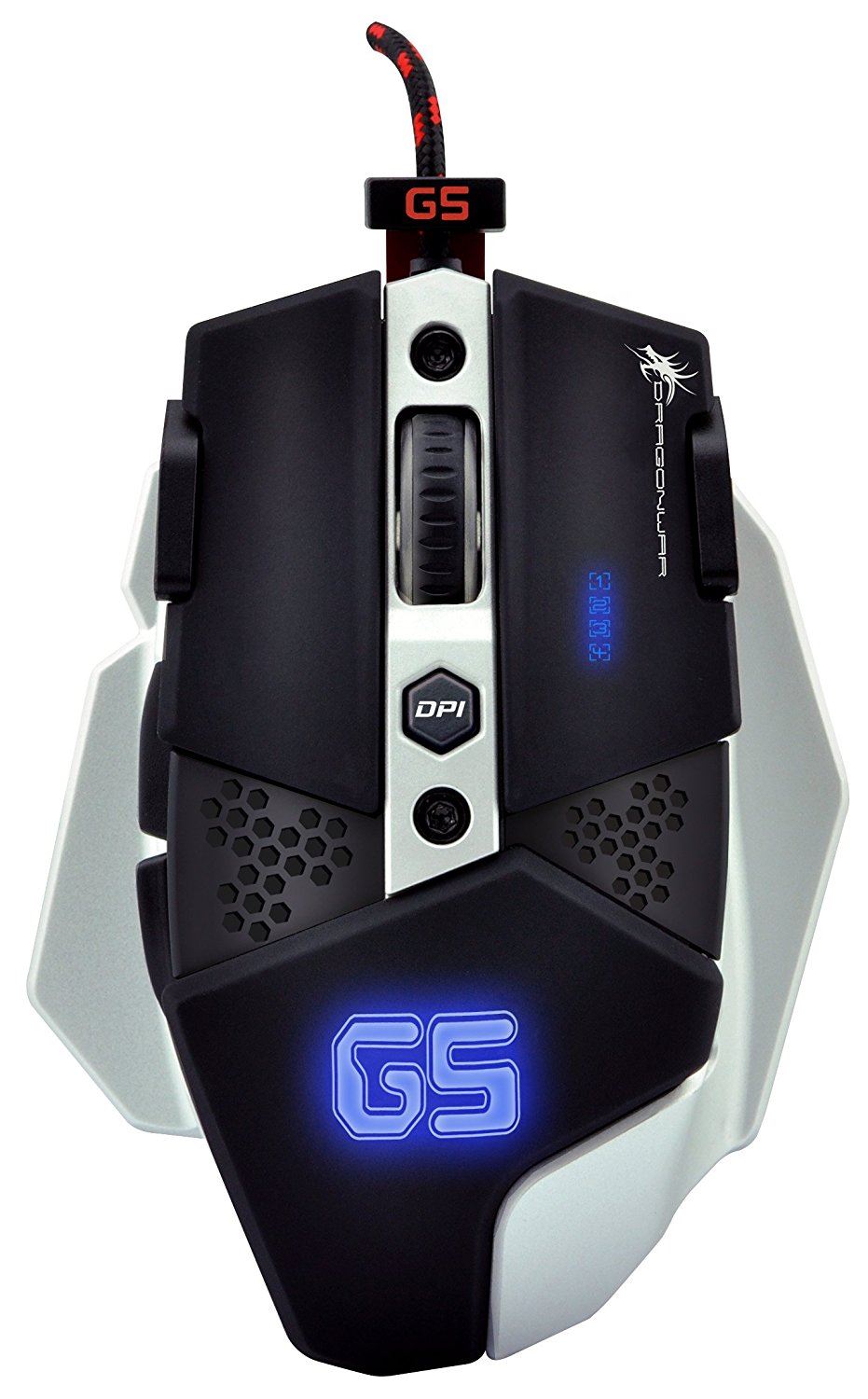 Dragon War ELE-G5 WARLORD Gaming Blue-Sensor egér fekete-szürke USB Dragon War ELE-G5 WARLORD Gaming Blue-Sensor egér fekete-szürke USB