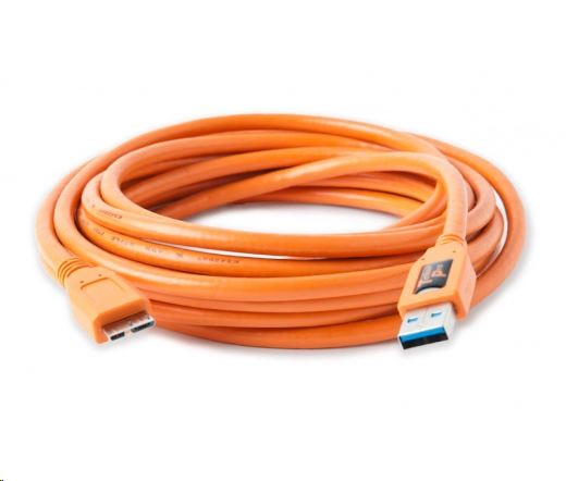 Tether Tools TetherPro USB 3.0 male -> Micro-B 4.6m kábel narancssárga (CU5454)