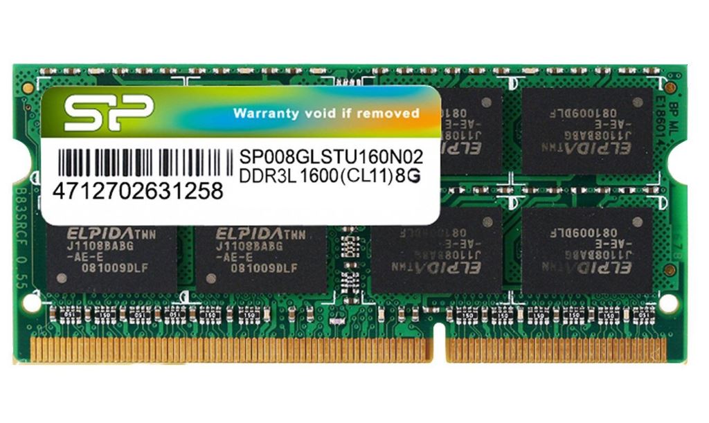 Silicon Power 8GB DDR3 1600MHz notebook RAM - SP008GLSTU160N02 Silicon Power 8GB DDR3 1600MHz notebook RAM - SP008GLSTU160N02