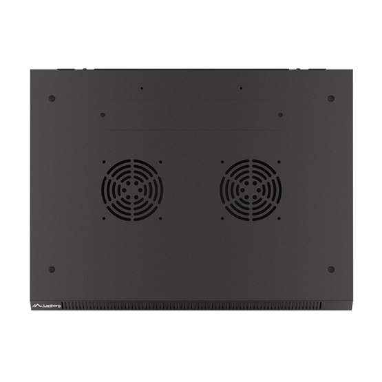 Lanberg 19" fali rack szekrény 9U/600X450 perforált ajtó, lapraszerelt, fekete