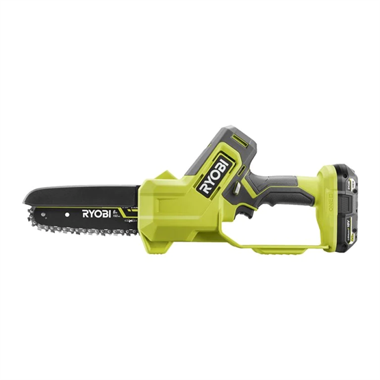 Ryobi RY18PS15A-120 18V One Plus™ 15cm-es mini láncfűrész 1x 2,0Ah akkumulátor töltő Ryobi RY18PS15A-120 18V One Plus™ 15cm-es mini láncfűrész 1x 2,0Ah akkumulátor töltő