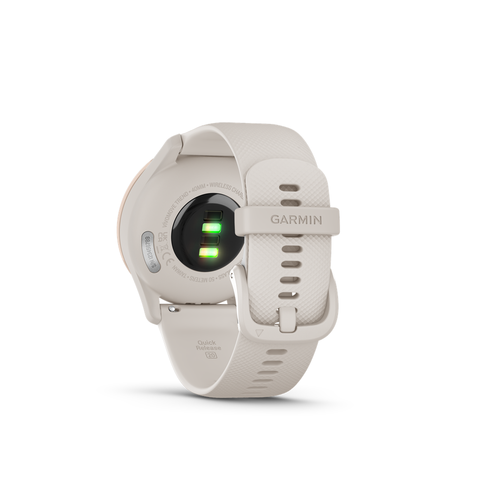 Garmin Vívomove Trend arany krémfehér szilikon szíjjal okosóra