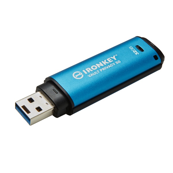 Kingston 32GB IronKey Vault Privacy 50 USB3.2 Kék