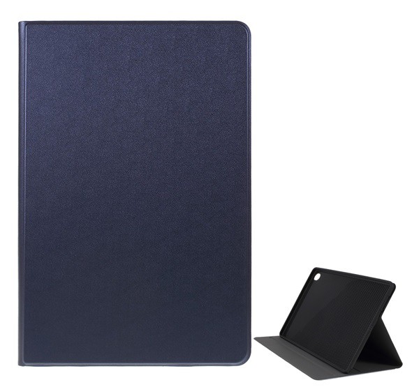 Tok álló, bőr hatású (FLIP, oldalra nyíló, asztali tartó funkció, prémium) SÖTÉTKÉK [Huawei MediaPad M6 10.8 LTE]